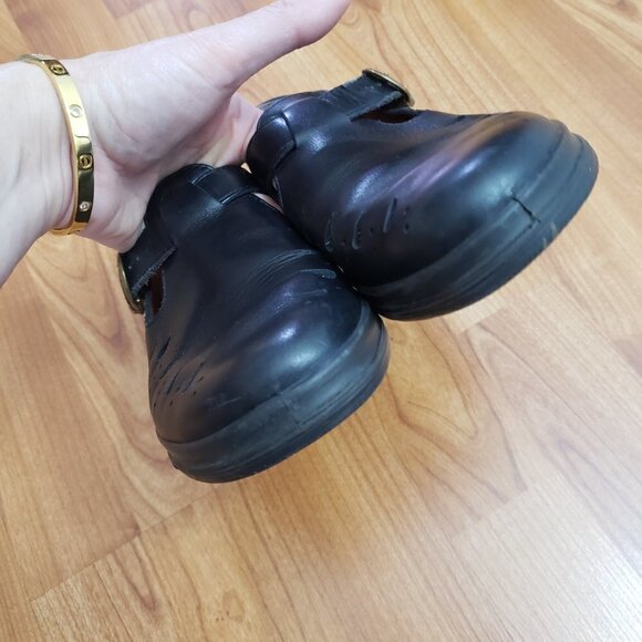 Ecco Shaker Black leather Comfort Mary Jane Buckle Shoes Sz 36 - Picture 6 of 11